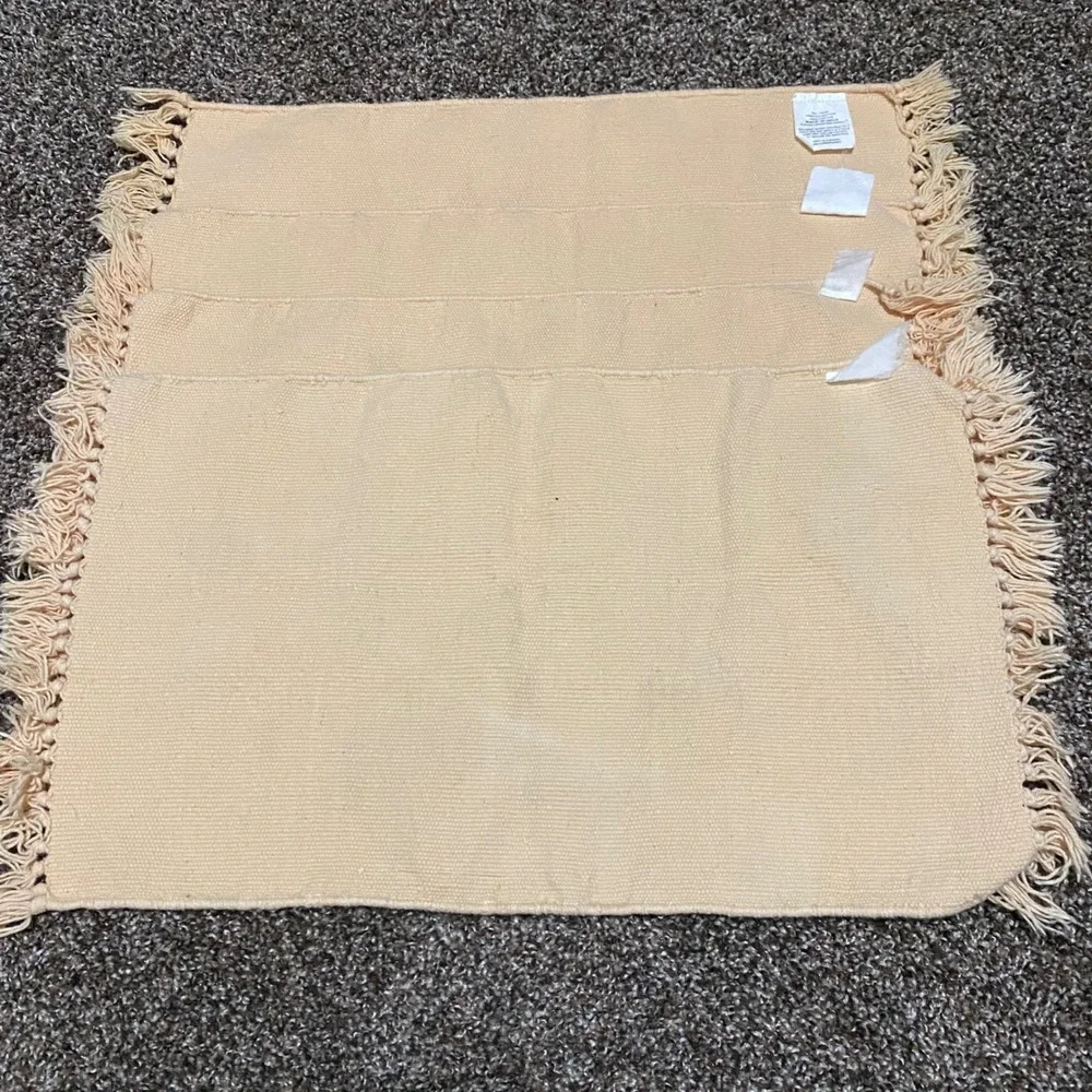 Set of 4 Vintage Southwestern Placemats Native American Decor Table Mats tassels